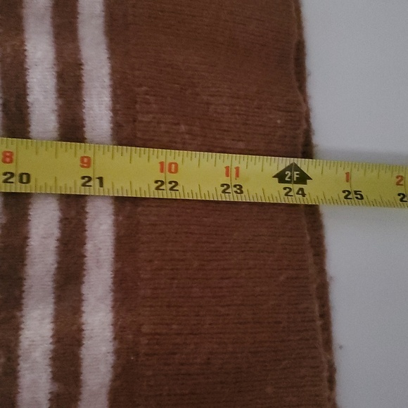 Madewell Stripe-Play Smithe Sweater Size XXS Coziest Yarn Brown White Orange - Picture 9 of 9